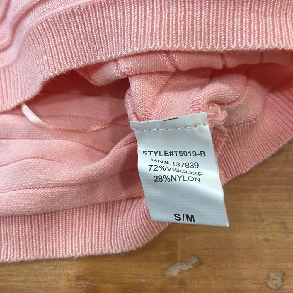 Pink‎ Ribbed Crop Top - Picture 7 of 7